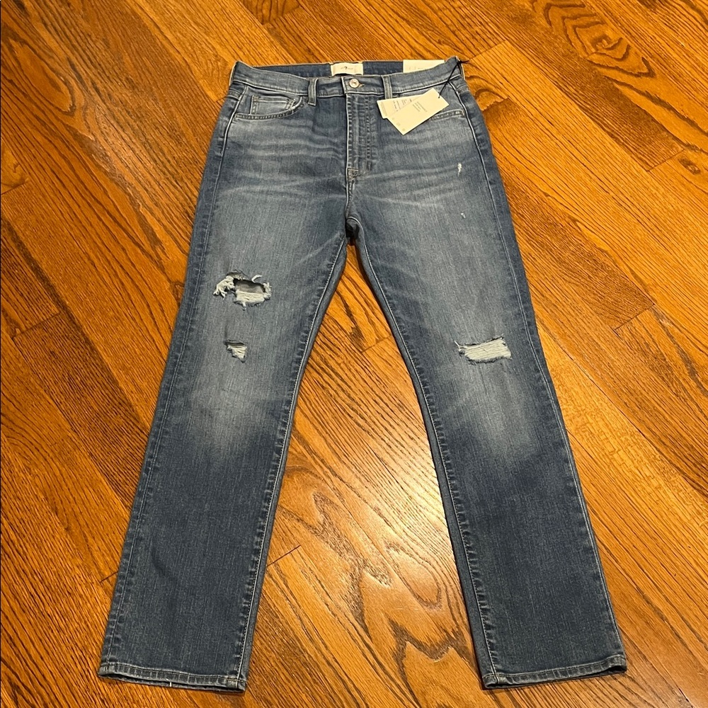 7 for all mankind floral detail easy slim women jeans size 29 NWT